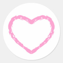 Pink Pastel Heart Chalkboard Kid Drawning