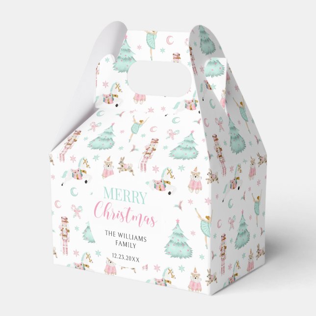 Pink Pastel Nutcracker Weihnachtscreme Gandeschach Geschenkschachtel (Vorderseite)