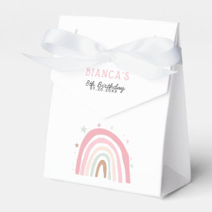 Pink Pastel Rainbow Girl Geburtstagsparty Geschenkschachtel