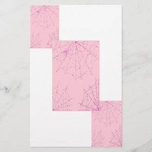 Pink Pastel Spider Web Briefpapier