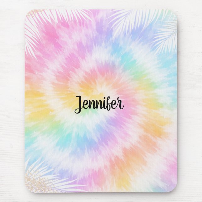 Pink Pastel Tie Dye Girly Chic                     Mousepad (Vorne)