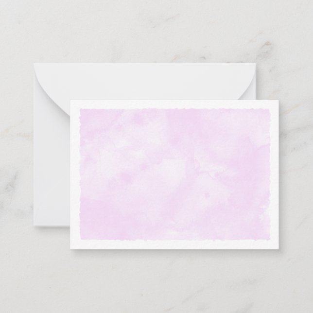 Pink Pastel Watercolor Blank All Occasion Mitteilungskarte (Vorderseite)