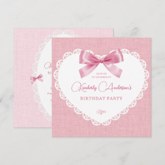 Pink Pastellbogen Ästhetik Geburtstag Einladung