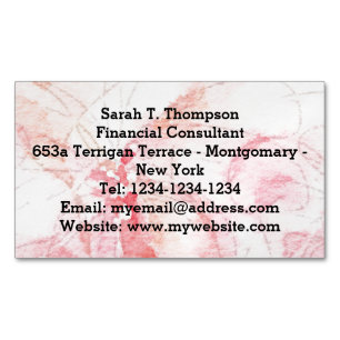 Pink Pastellfarben Magnetische Visitenkarte