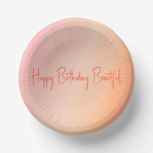 Pink Pastellfarben Pappteller