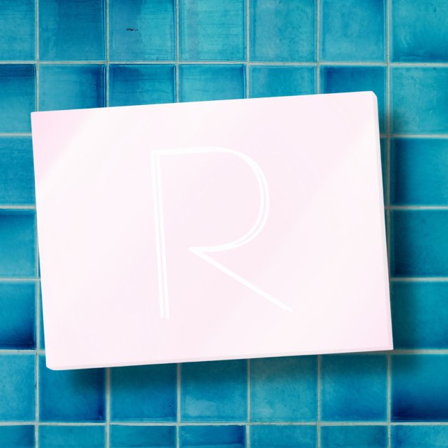 Pink pastellfarbene minimalistische Typografie Mon Post-it Klebezettel (Von Creator hochgeladen)