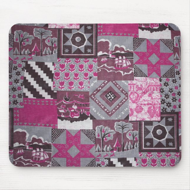 Pink Patchwork Mousepad (Vorne)