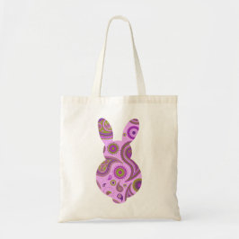 Pink Pattern Bunny Shape Tragetasche