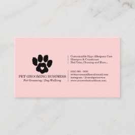 Pink Paw Minimalistisch Pet Branding Mobile Groome Visitenkarte