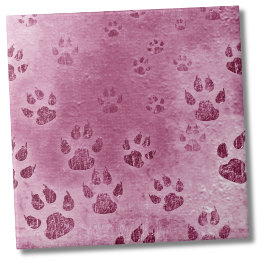 Pink Paw Muster Fliese