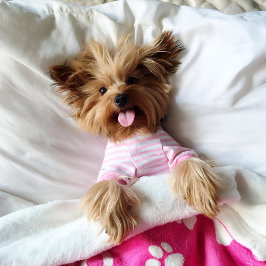 Pink Paw Print Blanket Toll für Hunde Fleecedecke