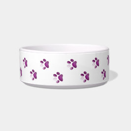 Pink Paw Prints Pet Napf