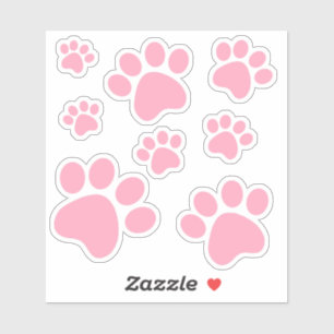 Pink Pawprint Aufkleber