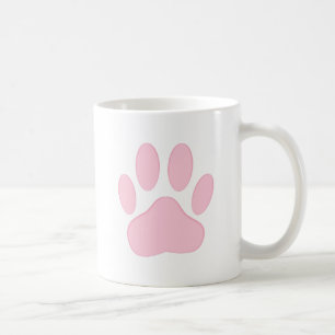 Pink Pawprint Tasse