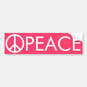 Pink Peace Autoaufkleber