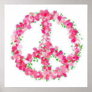 Pink Peace-Blume Poster
