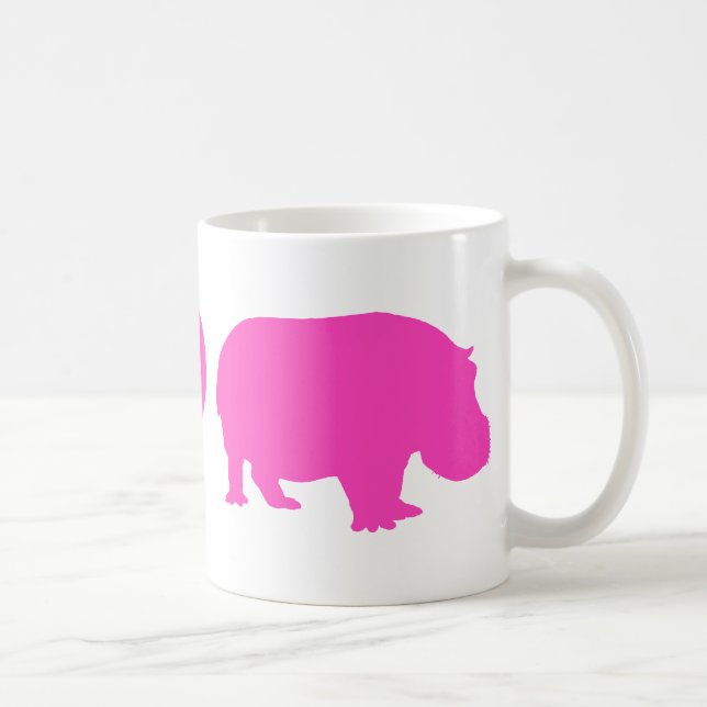 Pink Peace Liebe und Hippos Tasse (Rechts)