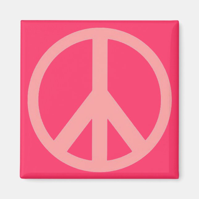 Pink Peace Magnet (Vorne)