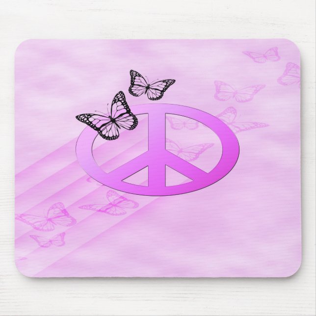 Pink Peace Mousepad (Vorne)