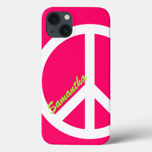 Pink Peace Sign Case-Mate iPhone Hülle