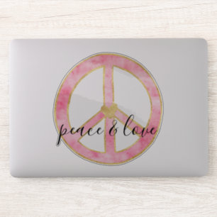 Pink Peace Sign Inspiration Zitat Aufkleber