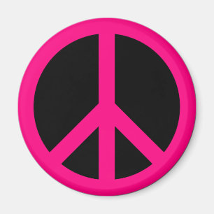 Pink Peace Sign Magnet