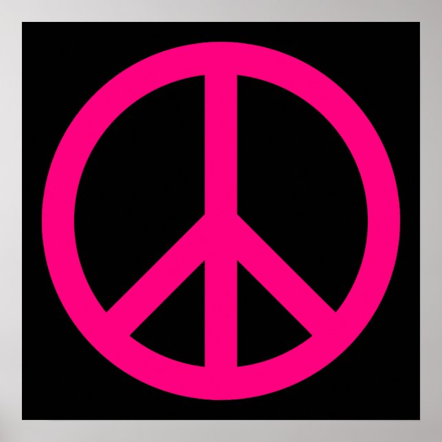 Pink Peace Sign Poster (Vorne)