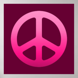 Pink Peace Sign Poster