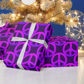 Pink Peace Sign Wrapper Geschenkpapier