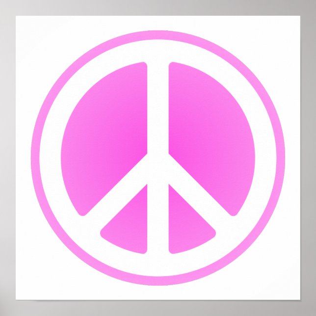 Pink Peace Symbol Poster (Vorne)