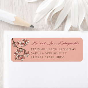 Pink Peach Blossom Blume Asiatische Hochzeitsrede