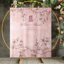 Pink Peach Blossom Chinesisches Hochzeitsszenario 
