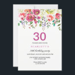 Pink Peach Blume 30. Geburtstag Party Einladung<br><div class="desc">Pink Peach Blume 30. Geburtstag Party Einladung Gentle Hand bemalt Aquarell Floral Matching Sammlung in Nest und Nest Geschäft. Pink Peach Blume Peonies Rose Aquarell Weißes Hydrangea Perfekt für Ihre Geburtstagsparty</div>
