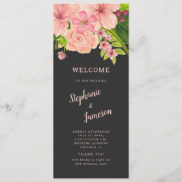 Pink & Peach Blumenzeremonie Programm