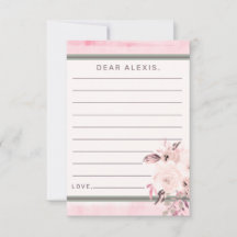 Pink Peach & Cream Floral Baby Shower Time Kapsel