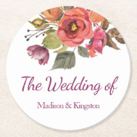 Pink Peach Fall Elegante Blumenhochzeit