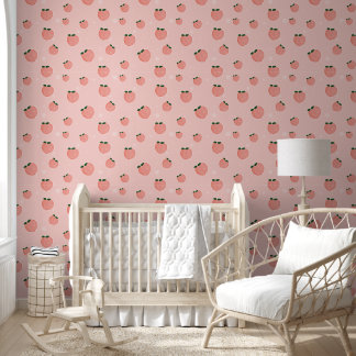 Pink Peach Frucht Muster Kids Room Tapete