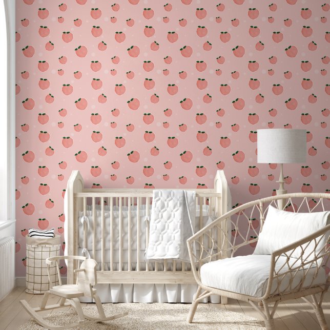 Pink Peach Frucht Muster Kids Room Tapete (Kinder)
