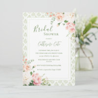 Pink Peach Pastel Floral Elegantes Brautparty
