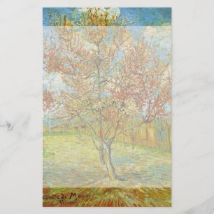 Pink Peach Tree in Blossom von Vincent van Gogh Briefpapier