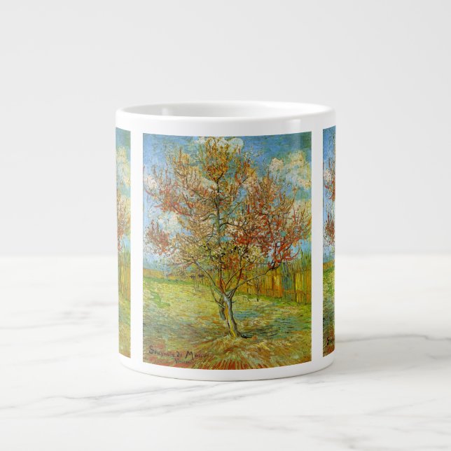 Pink Peach Tree in Blossom von Vincent van Gogh Jumbo-Tasse (Vorderseite)