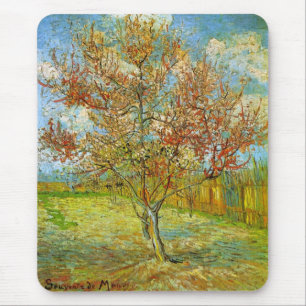 Pink Peach Tree in Blossom von Vincent van Gogh Mousepad