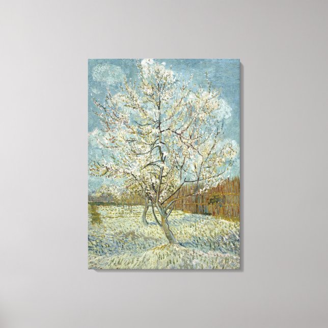 Pink Peach Tree von Vincent Van Gogh Leinwanddruck (Vorderseite)