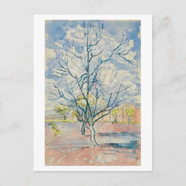 Pink Peach Trees Van Gogh Postkarte (Vorderseite)