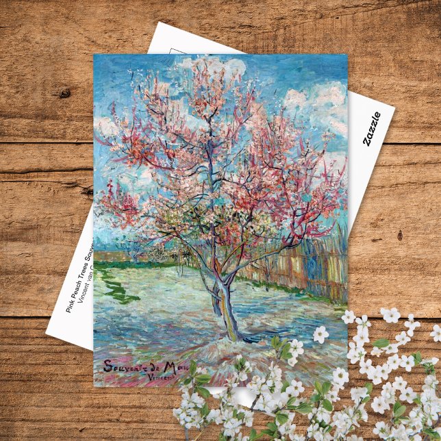 Pink Peach Trees Vincent van Gogh Postkarte (Von Creator hochgeladen)