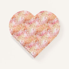 Pink Peach Unicorn Glitzer Notizbuch