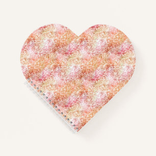 Pink Peach Unicorn Glitzer Notizbuch