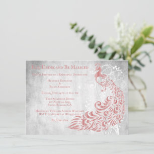 Pink Peacock Leaf Probe Abendessen Einladung