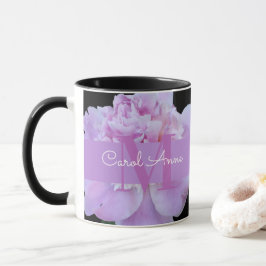 Pink Peak Lila Monogram Floral Black Tasse
