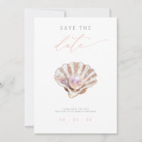 Pink Pearl Mädchen 1. Geburtstag Save The Date